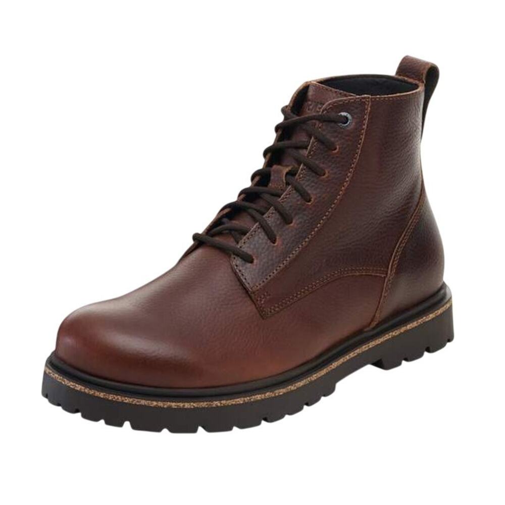 Birkenstock Mens Highwood Lace Mid Boot EU 42 Narrow US 9 Brown Leather GUC